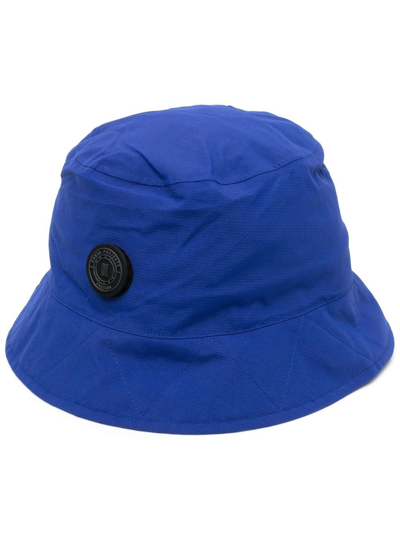 Norse Projects Waterproof Logo-patch Bucket Hat In Blau