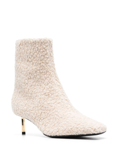 Off-white Allen 55mm Leather Ankle Boots In Nude