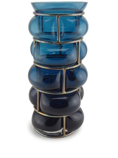 Vanessa Mitrani Brick Polished Vase In Dark Blue