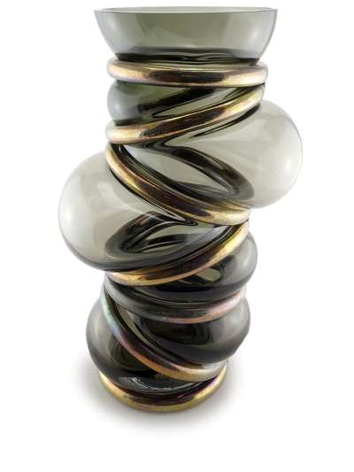 Vanessa Mitrani Chain Ring Asymmetric Vase In Grau