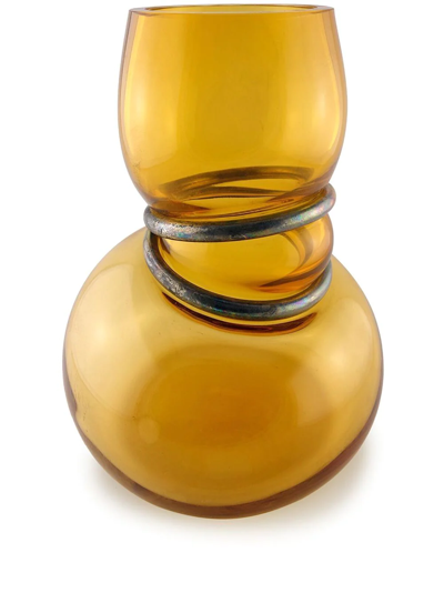 Vanessa Mitrani Double Ring Polished Vase In Yellow