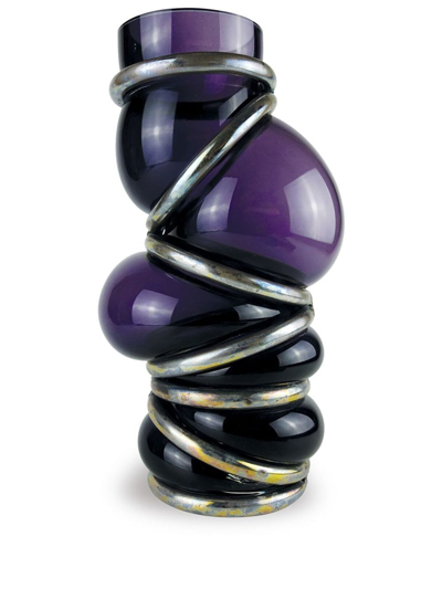 Vanessa Mitrani Chain Ring Asymmetric Vase In Dark Violet