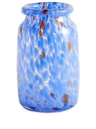 Hay Splash Abstract-print Vase In Blau