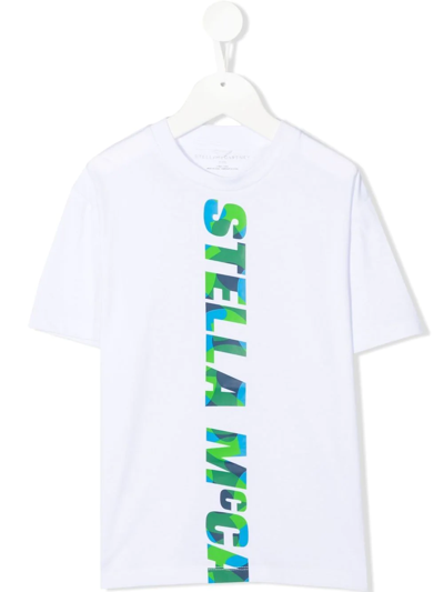 Stella Mccartney Logo-print Short-sleeve T-shirt In Weiss