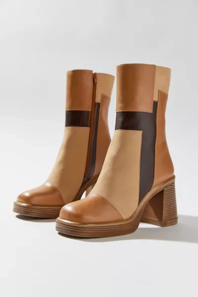Steve Madden Women's Fantsie Platform Booties In Tan Patchwork
