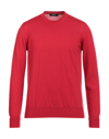 Alpha Studio Man Sweater Red Size 46 Merino Wool