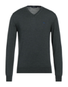 Harmont & Blaine Maglia Paricollo Basic Misto Cachemire In Dark Green