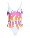 OCTOPUS OCTOPUS WOMAN ONE-PIECE SWIMSUIT WHITE SIZE S POLYESTER