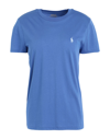 Polo Ralph Lauren Cotton Crewneck Tee Woman T-shirt Slate Blue Size L Cotton In Blue