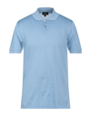 Dunhill Polo Shirts In Sky Blue