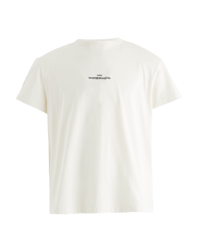 Maison Margiela Distorted Logo T-shirt In White