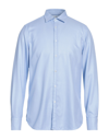 AGLINI AGLINI MAN SHIRT BLUE SIZE 15 ¾ COTTON