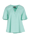 TRUSSARDI TRUSSARDI WOMAN TOP TURQUOISE SIZE 8 CUPRO, VISCOSE, ELASTANE