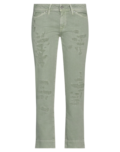 Jacob Cohёn Denim Cropped In Green