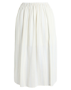 ARKET ARKET WOMAN MIDI SKIRT IVORY SIZE 12 COTTON, ELASTANE