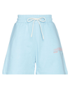 Msgm Woman Shorts & Bermuda Shorts Sky Blue Size Xs Cotton