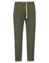 White Sand Pants In Green
