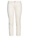 Jacob Cohёn Denim Cropped In Ivory