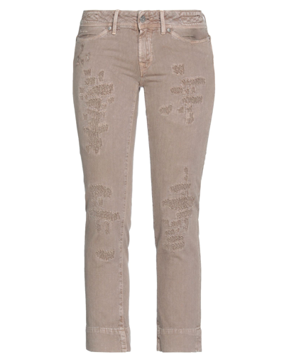 Jacob Cohёn Denim Cropped In Sand