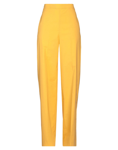 Les Copains Pants In Yellow