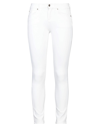 Liu •jo Cropped Jeans In Washed Denim In White