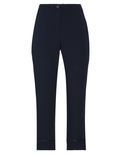 Semicouture Woman Pants Midnight Blue Size 8 Acetate, Silk In Multi