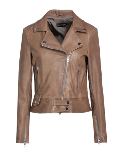 Street Leathers Jackets In Beige