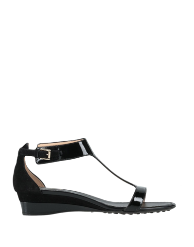 Tod's Sandals In Black