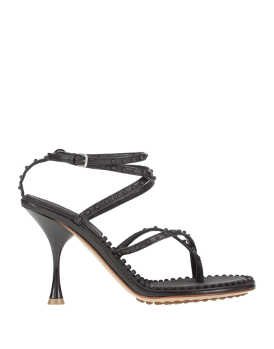 Bottega Veneta Toe Strap Sandals In Brown