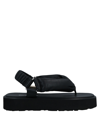 Miu Miu 40mm Padded Leather Thong Sandals In Black
