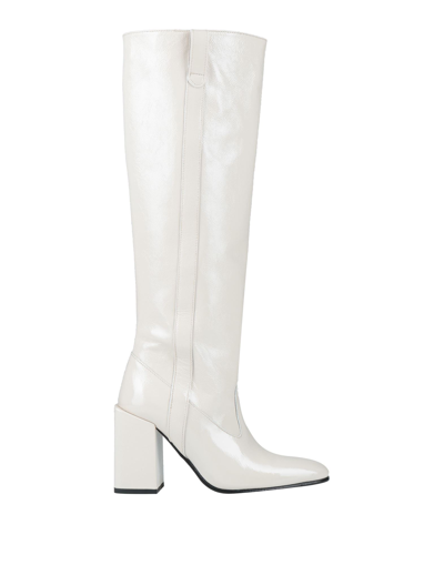 Ami Alexandre Mattiussi Knee Boots In Ivory