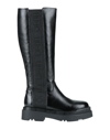 LIU •JO LIU •JO WOMAN KNEE BOOTS BLACK SIZE 10 SOFT LEATHER, SYNTHETIC FIBERS