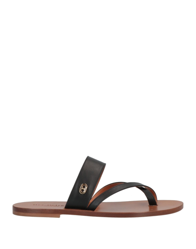 Dee Ocleppo Crossover Strap Sandals In Black