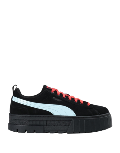 PUMA PUMA MAYZE SD X DUA LIPA WOMAN SNEAKERS BLACK SIZE 6.5 COWHIDE