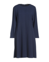 ANTONELLI ANTONELLI WOMAN SHORT DRESS MIDNIGHT BLUE SIZE 6 VISCOSE, VIRGIN WOOL, ELASTANE