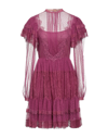 Alberta Ferretti Short Dresses In Mauve