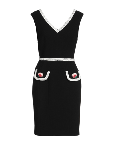 Moschino Short Dresses In Black