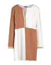 Hanita Short Dresses In Camel