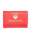 LOVE MOSCHINO LOVE MOSCHINO WOMAN WALLET RED SIZE - POLYURETHANE