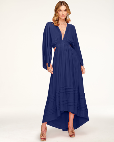 Ramy Brook Neena Plunge Midi Dress In Spring Navy