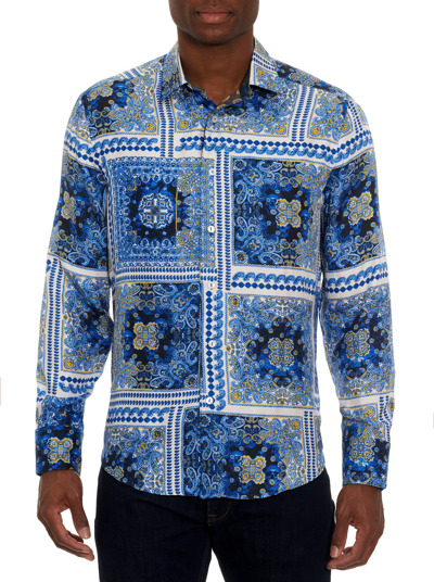 Robert Graham Onward Orion Limited Edition Mediterranean Tile Shirt In Multi
