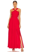 AMUR PERI PLEATED GOWN