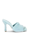 Bottega Veneta Blue Stretch Heeled Sandals In Pale Blue