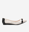 Cole Haan Tova Bow Ballet In Ivory-black