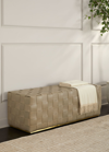 Arteriors Lakewood Woven Leather Bench, 54"