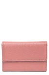 Mundi Small Leather Goods Rio Indexter Trifold Leather Wallet In Mauve