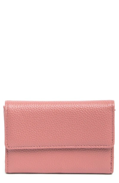 Mundi Small Leather Goods Rio Indexter Trifold Leather Wallet In Mauve