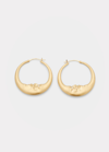 ANTHONY LENT 40MM CRESCENT MOON HOOP EARRINGS IN 18K GOLD