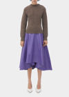Bottega Veneta Chevron Alpaca Sweater With Button Shoulder In Multicolor
