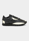 Maison Margiela Project 0 Cl Memory Of V2 Shell-trimmed Leather Sneakers In Black
